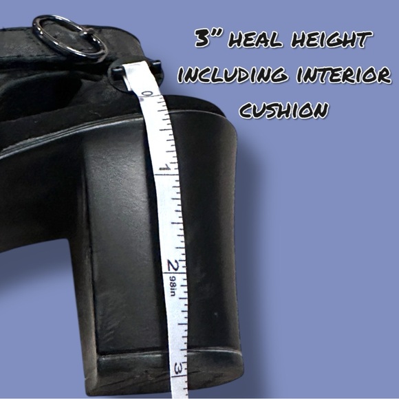 EUC MUNRO Cross Strapped Leather Chunky Heel Sandals in Black. Size 7.5 - Picture 8 of 11